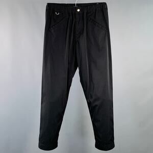 PHINGERIN Size S Black Twill Nylon Tapered Drawstring Casual Pants